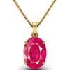 LMDPRAJAPATIS Ruby Pendant/Locket 8.00 Carat Certified Burma Ruby Astrological Purpose Panchdhatu Gold Plated Pendant Locket for Men and Women (ruby)