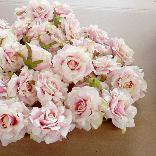 10 buc flori artificiale cu atingere reală, capete de 10 cm, coroană DIY, cutie cadou, flori de mătase pentru decorarea mesei de nuntă, petrecere pentru copii, decor de masă