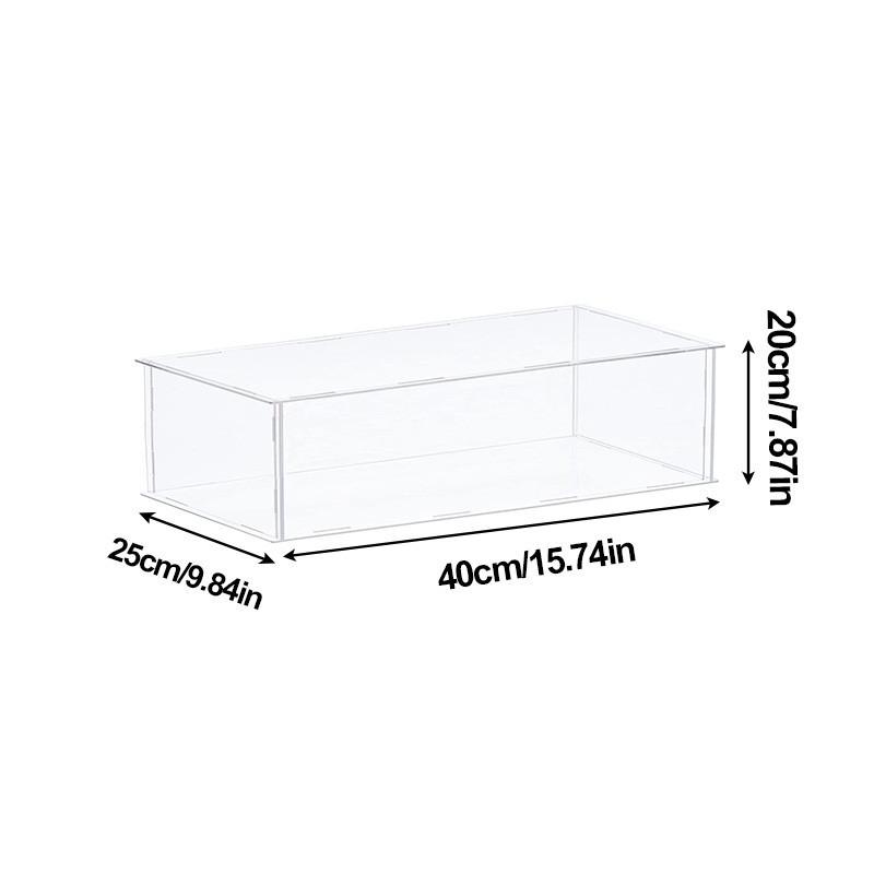 Transparent Display Case Countertop Box Organizer Stand Dustproof Protection Showcase Storage Box