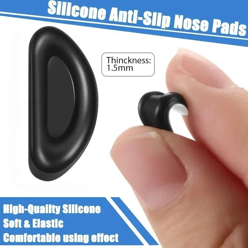 10/60pcs Silicone Adhesive Nose Pads for Glasses Non-slip Transparent Eyewear Replacement Accessories