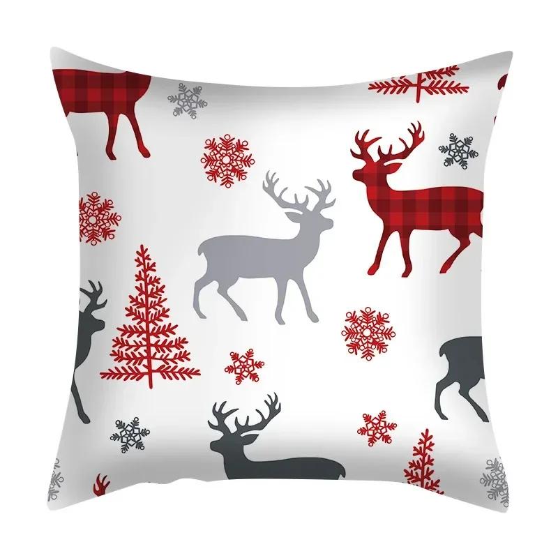45cm Christmas Cushion Cover Christmas Home Decor Nordic style Christmas Cartoon Pillow Cover New Year Gift