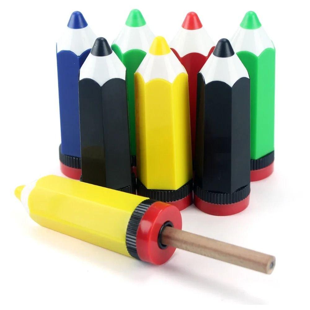 Pencil-shaped Colorful Pencil Sharpener Portable Cartoon Pencil Sharpener Children's Gift