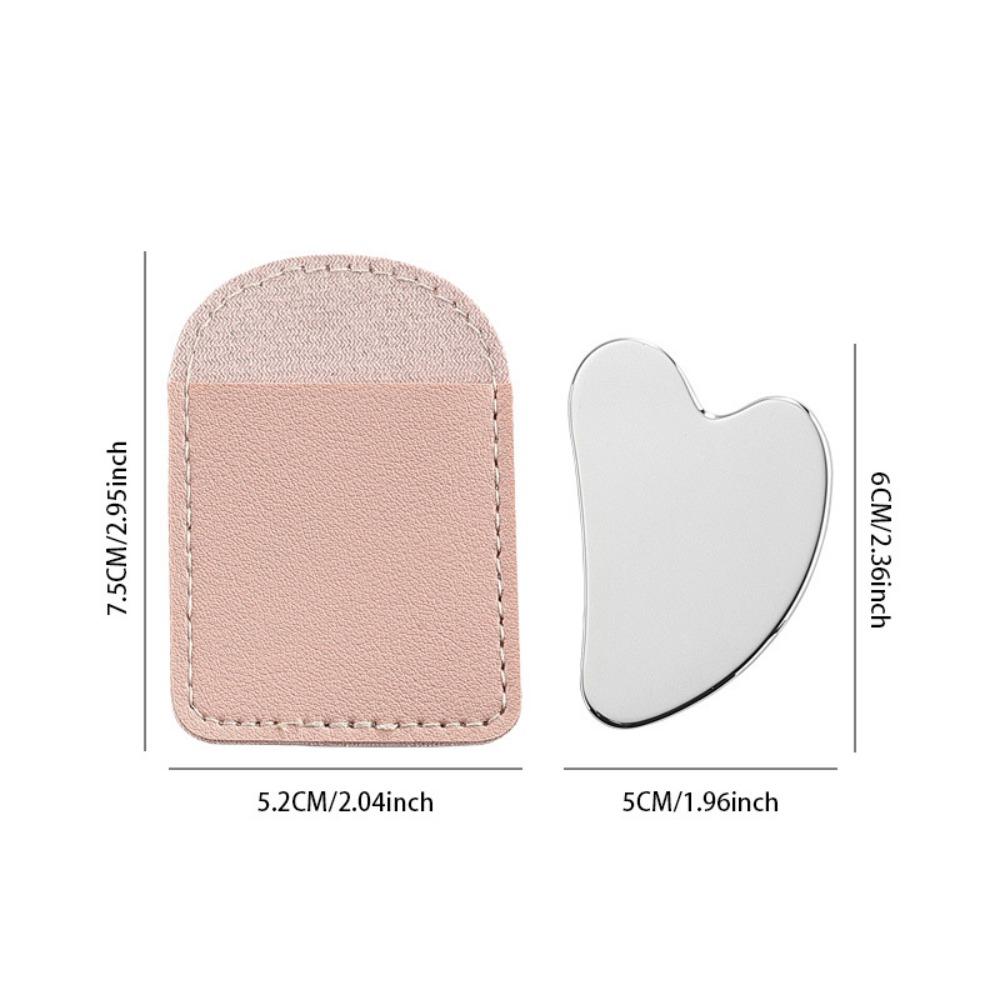 Uus roostevabast terasest Gua Sha kraapija Südamekujuline Universaalne Guasha massaaživahend Guasha tahvel näo ilu silmade massaažiks