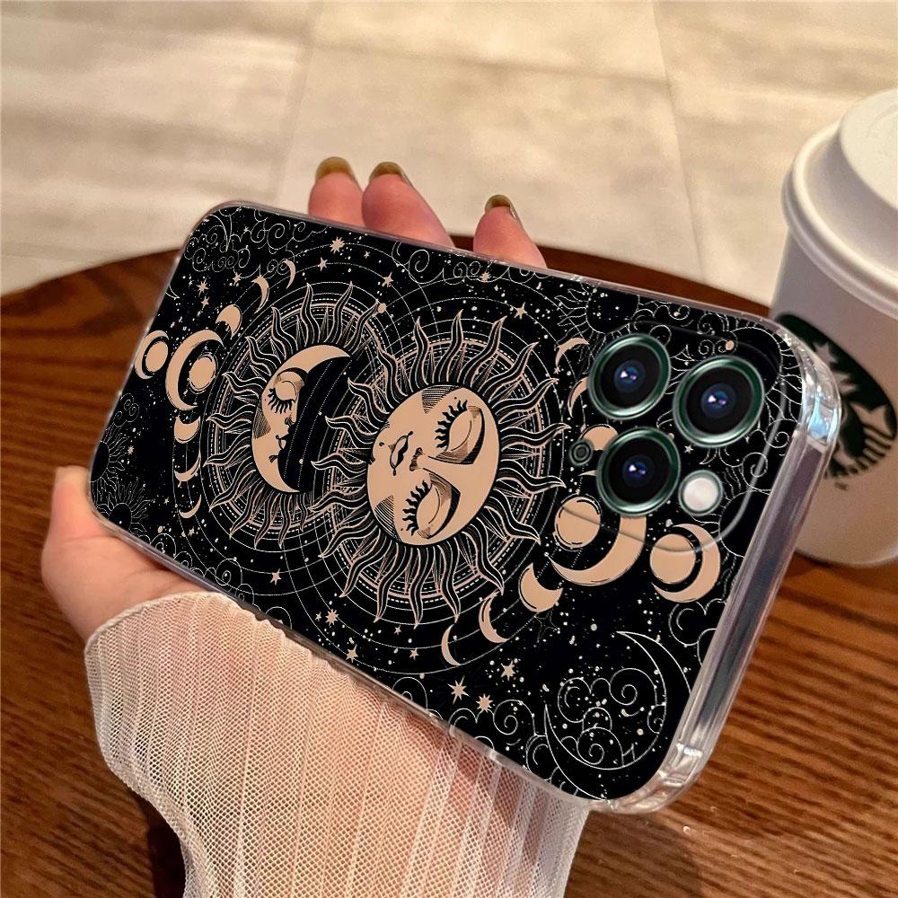 Sun Moon Tarot Card Astrology Magic Case For Apple iPhone 18 17 16 15 14 13 12 11 Pro Max 16 Plus 16E 17Air 17Pro Phone Cover Funda