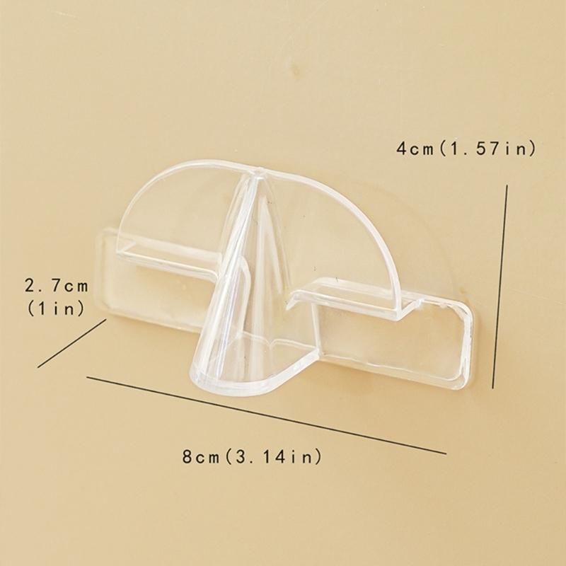 Lot de 8 Supports Adhésifs Transparents pour Lunettes Muraux Sans Perçage pour Rangement et Présentation Organisée des Lunettes de Soleil