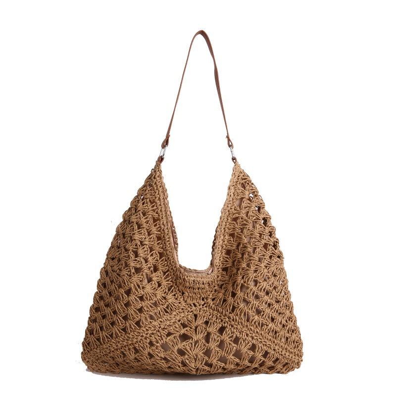 Bags Large-capacity Women's Seasonal New Woven Bags Summer Seaside Vacation Straw Bags Shoulder Tote Bags Women