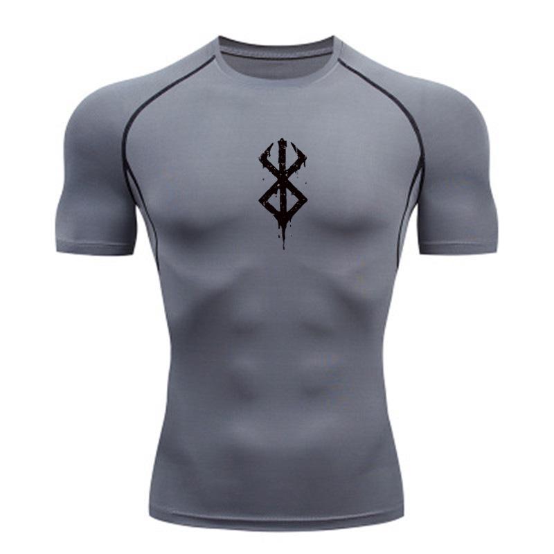 2026 Men's Versatile Running Sports Fashion Short Sleeve Tight-Fit Training T-shirt