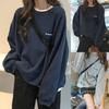 Women's Spring and Autumn Loose Casual All-match Thin Round Neck Long-sleeved Sweater