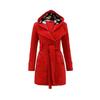 Elegant Women's Overcoat Long Jacket Warm Winter Outwear With Hooded Parka Design