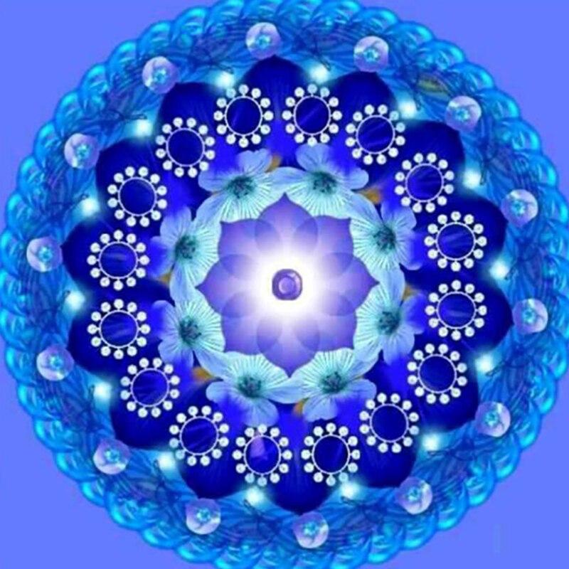 Peinture de diamant 5D de fleurs de Mandala, motif moderne, perceuse ronde complète, point de croix, broderie de diamant, décoration de maison, cadeau