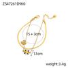 CARLIDANA Minimalist Daisy Enamel Pendant Layered Necklace Bracelet Set With Colorful Oil Dripping Flower Snake Chain Women