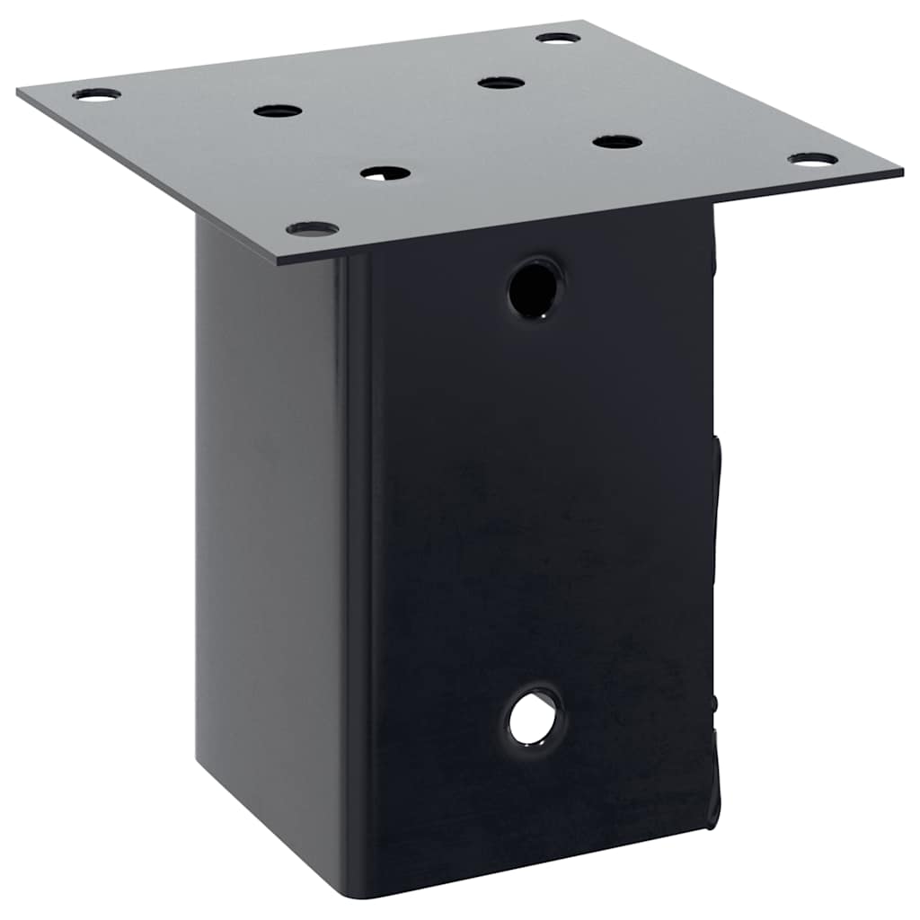 vidaXL Pfostenträger Quadrat 4 Stk. 91x91 mm Pulverbeschichteter Stahl