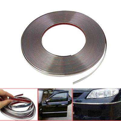 5M Exterior Car Chrome Body Strip Bumper Auto Door Protective Moulding Styling Trim
