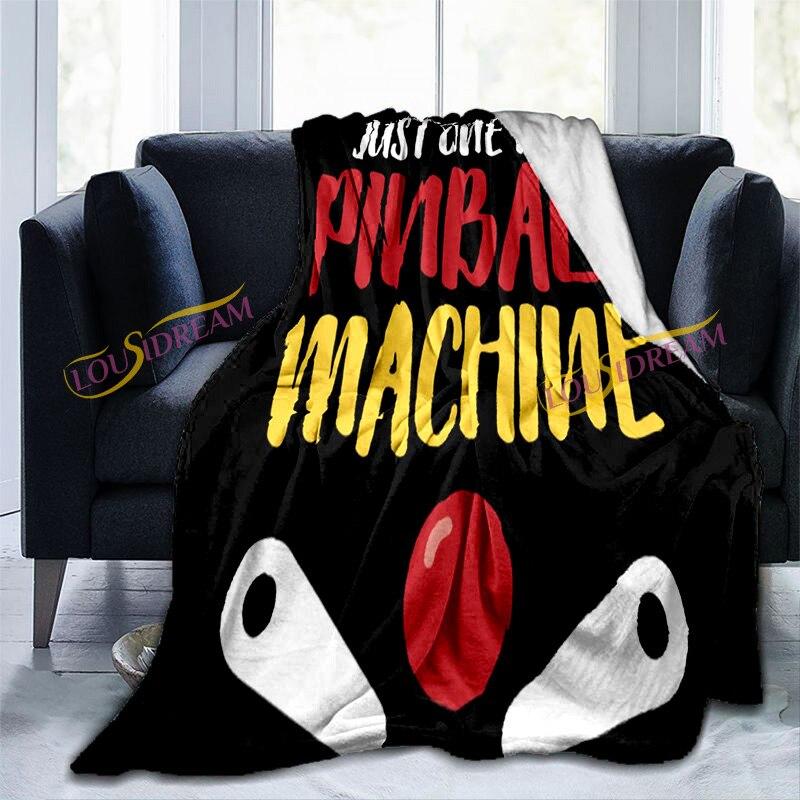 Classic Pinball Game Blanket Cartoon Classic Training Retro Game Super Plush Decorative Blanket  Living Room Game Room Office