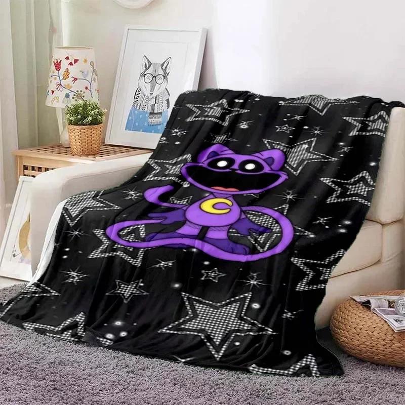 Couverture pour bébé imprimée en 3D CATNAP DOGDAY Cartoon Smiling Critters Babes Tapis super doux et chaud pour chambre à coucher, salon, canapé, lit, voiture