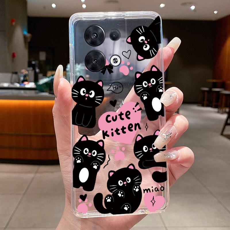 Hülle für OPPO Reno 8 5G Mode Schmetterlingsblumen Klar Weiches TPU Silikon Rückseite für OPPO Reno 8 Pro / Reno8 5G Handyhülle