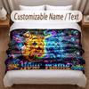 Fantasy Adventure Theme Soft Blanket Personalized Custom Name Text Print Warm Blanket Home Sofa Bedroom Decor