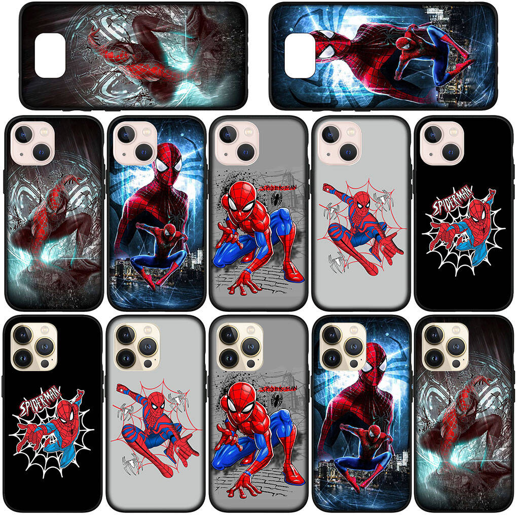 Für iPhone 17 16 15 Xiaomi Poco F7 F8 X7 X6 C85 C75 C71 M8 Redmi Note 14 13 12 11 Pro Max 14C 13C 15C A4 Handyhülle Marvel Spider Man Spiderman Cover