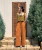 DHYANI Puff Pintuck Pants (Burnt Orange)