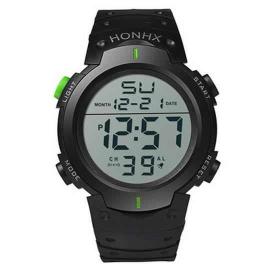 HONHX Men's Multi-Function LED Electronic Watch 199541-176, Large Dial