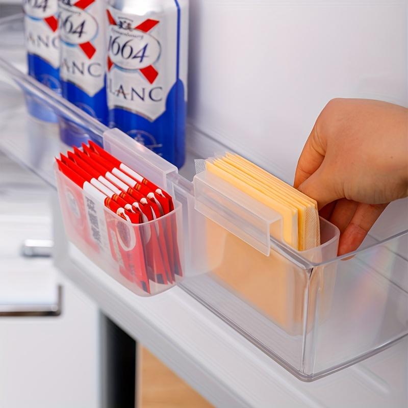 Sliced Cheese Holder for Fridge, Refrigerator Side Door Organizer, Hanging Storage for Kitchen, Storing Seasoning Box