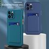 Voor iPhone 15 14 Plus 13 Pro Max Met Portemonnee Clip Kaarthouder Schokbestendig Zacht Siliconen Telefoonhoesje