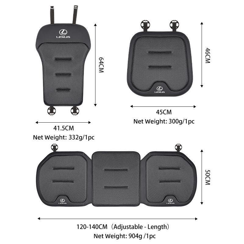 NGD4 Car Seat Booster Cushion Ice Silk Backrest Seat Cover Accessories For Lexus UX250h RX450h CT200h RX400h NX300h RX350 RX300 GX470