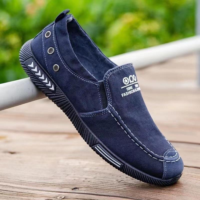 Men's Canvas Shoes Slip On Sneakers Male for Summer 2025 New Outdoor Driving Moccasin Trendy Vintage Loafers Shoes for Men