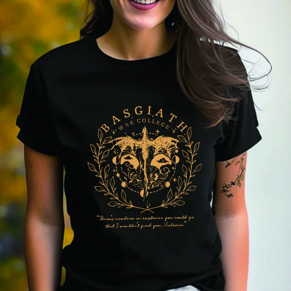 Basgiath War College T-Shirt Ästhetisches Fourth Wing Shirt Retro Fly or Die Shirts Fourth Wing Riders Quadrant Tee Bücherhaftes Geschenk
