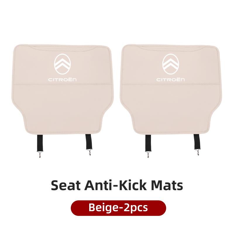 JBTY5 Car Seat Back Semi-Cover Anti-Kick Pad Waterproof For Citroen C4 C3 C5 C1 C2 Berlingo Celysee Cactus Picasso Aircross Saxo