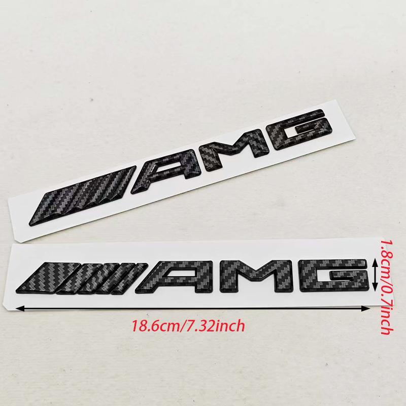 3D ABS Car Letters Logo AMG Fender Side Emblem Badge Rear Tail Trunk Sticker Styling For Mercedes Benz AMG Auto Accessories