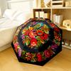 1pc an Automatic Umbrella Featuring a Peacock Floral Design,Equipped with 8 Ribs for Wind Resistance. This Portable Folding Umbrella Is a St
