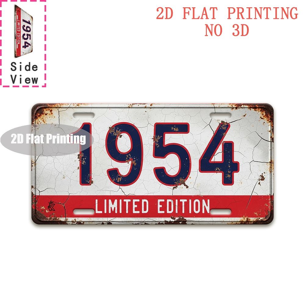 Tin Sign Vintage Durable Metal Plaque Wall Decor Home Office Bar Man Cave European Australian City Birth Year License Plate