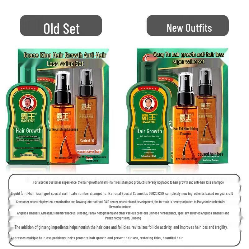 Kit de shampooing Bawang Croissance des cheveux et anti-chute