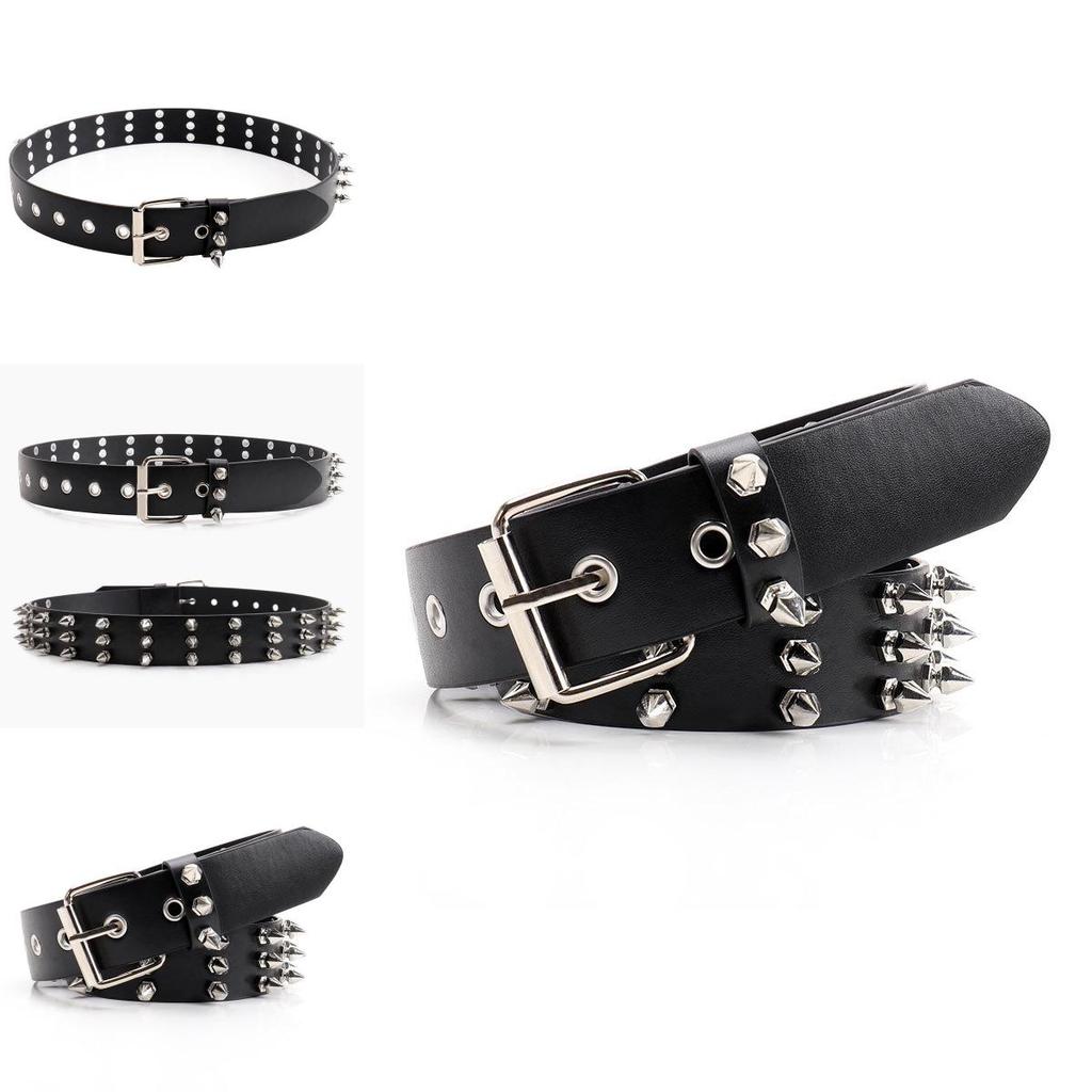 Fashion Solid Color Rivet Design Women Casual Belt For Street Style Fashion