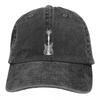 Boné de Verão Viseira de Sol Rock & Roll Esqueleto Bonés Hip Hop Guitarra Rock Chapéu Cowboy de Aba Aba Reta Trucker Pai