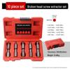 10-Piece Broken Screw and Nut Extractor Set - Multi-Spline for Damaged Wire and Slipped Nuts
