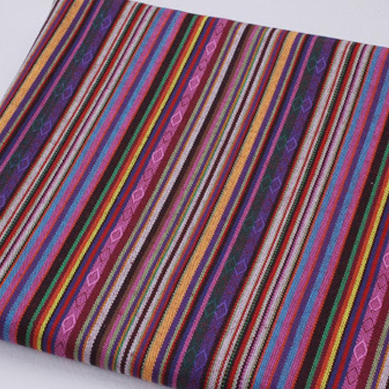 100x150cm Etnisk Stil Bomulls Lin Stoff Tekstil Lappeteppe Sofatrekk Pute Hotell Bar Duk Gardiner Dekorasjon Håndverk