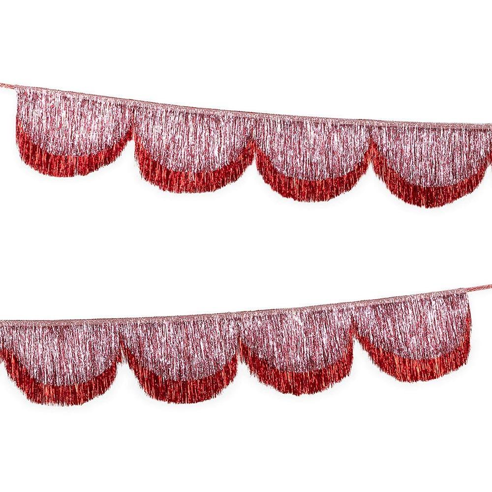 Multicolor Drizzle Garland PET Encryption Metallic Foil Fringe Background Ornament Thickening Glitter Fringe Birthday Decoration