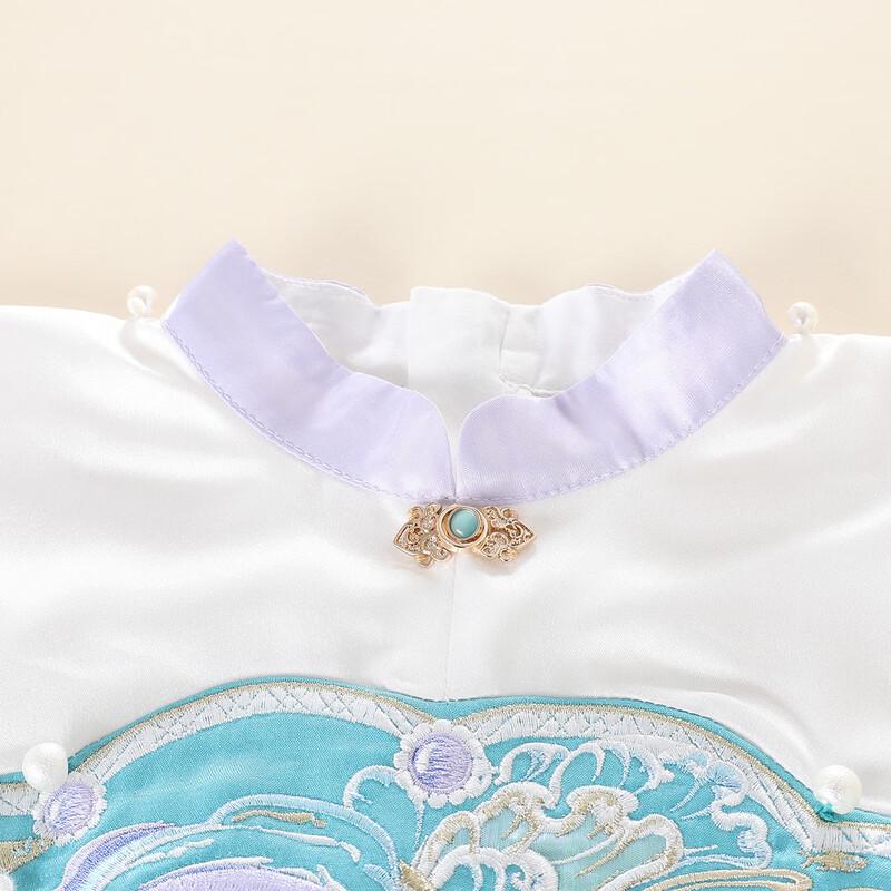 Mengtejiao Girls' New Chinese Style Mesh Hanfu Dress