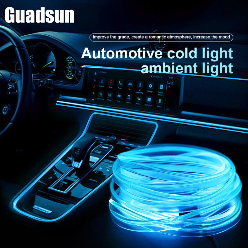 1/2/3/5M 7 Colors RGB DIY USB Remote Control LED Lamp For Car Interior Atmosphere EL Wiring Flexible Neon Led Strip Light 5V/12V