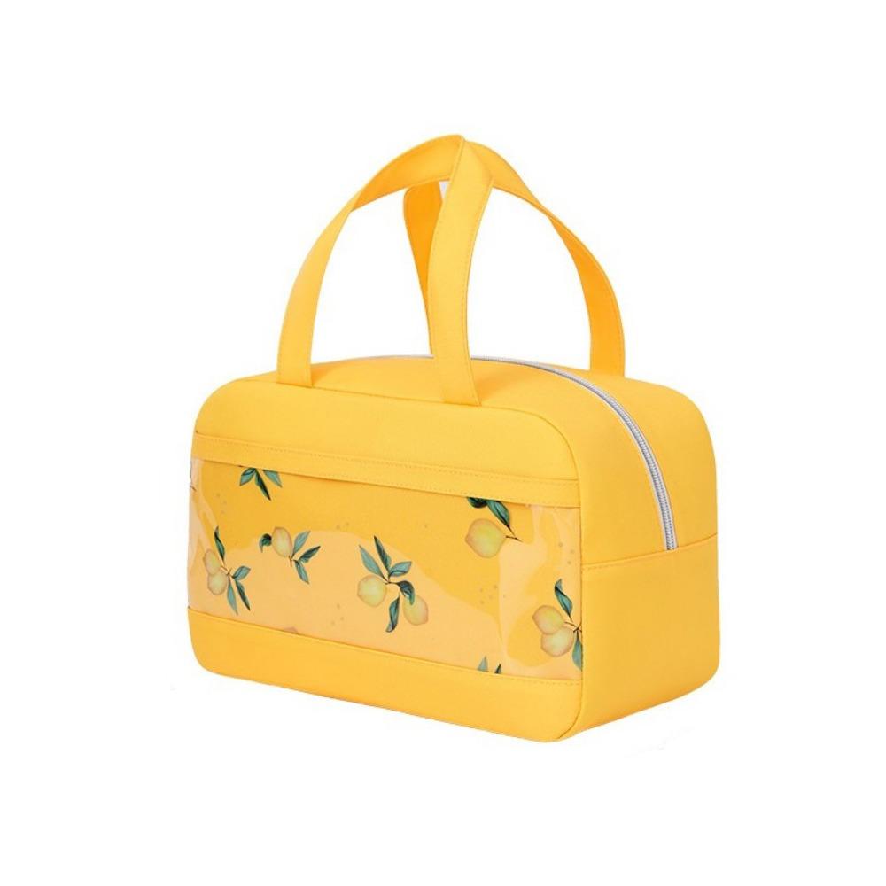 Große Kapazität Obstbedruckte Lunchtasche Aluminiumfolie Auslaufsicher Isoliert Kühlertasche Wasserdicht mit Reißverschluss Thermische Kühlertasche