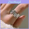 Trendy Korean Style Geometric Copper Ring For Women With Eye-catching Design And Features