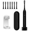 Ultrasonic Electric Toothbrush Rechargeable USB with Base for Adults 6 Modes Sonic Toothbrush IPX7 Waterproof Travel Box Holder
