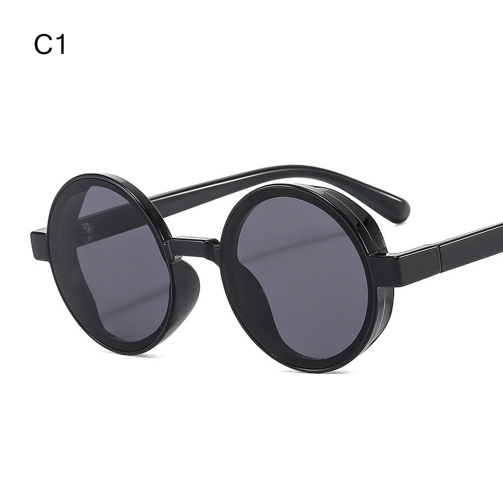 Round Sunglasses for Women Vintage Sun Glasses Brand Designer Small Frame Shades Eyewear UV400 Driving Leopard Black Glasses