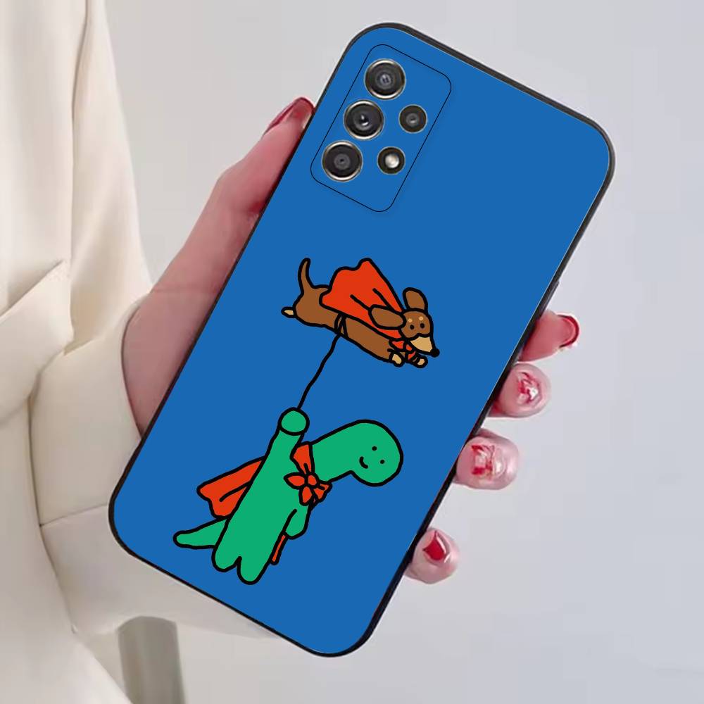 Mignon J-Jogumans Étui de Téléphone Dinosaure Silicone Noir Souple Pour Samsung S25,S24,S21,S22,S23,S30,Ultra,S20,Plus,Fe,Lite