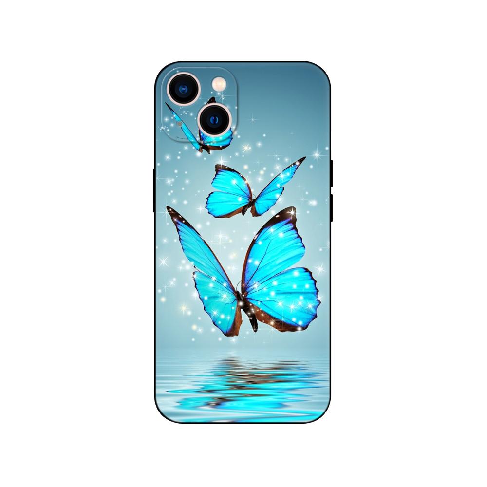 Capa de tpu preta para Honor 8a Prime 8s 9 10X Lite 9A 9C 9X Premium Pro 9S Capa protetora borboleta rosas flor
