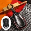 3D Leather Key Cover for Chevy Malibu XL Trax Trailblazer Equinox RS, Full Cover Key Fob Case with Metal Ring, Anti-Scratch