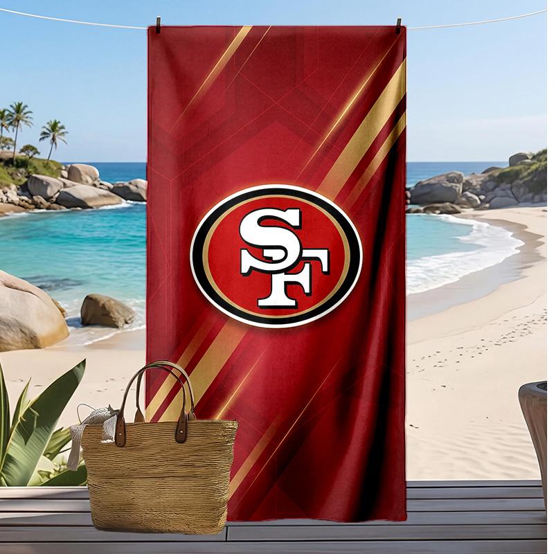San Francisco 49ers Print Strandlaken Zacht Draagbaar Snel?Droge Handdoek Voor Zwembad Zomervakantie Buiten Sport