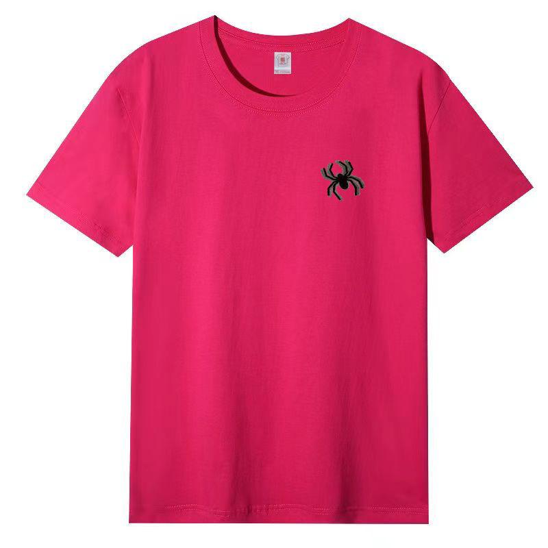 Camiseta Feminina de Algodão Manga Curta Mulheres Solta Moda Tops Manga Média Verão Casual Camiseta Verão